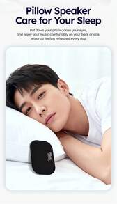 Reletech Bluetooth 5.4 Sleep Pillow Speaker With Alarm Clock And LED Display, FM Radio, Portable Stereo Pillow Speaker For Side Sleepers, Insomnia Relief, Sleep Aid, Fabric Design - View 8