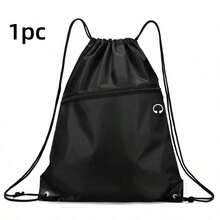 5pcs/3pcs/1pc Drawstring Backpack, Medium Size, Black, Sports Style, Suitable For Gym, Football, Basketball, Running, Travel, Swimming, Beach Use - Multicolor - View 11