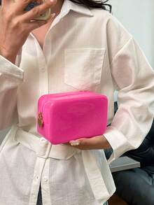 FOREVER MIYIN Minimalist Scented Jelly Cosmetic Bag For Women,Large Capacity Durable Waterproof Toiletry Bag Cosmetic Organizer, Zipper Design,Travel Essential - Multicolor - View 15