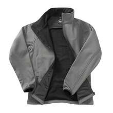 Result Womens/Ladies Core Printable Full Front Zip Softshell Jacket - Charcoal / Black - View 2