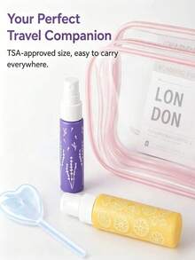 Set 3 Botol Semprot Mini 10ml, Motif Bunga & Tanaman Aneka Warna, Botol Semprot Kosmetik Kaca Tebal Ringan Anti Bocor, Dapat Diisi Ulang, Kabut Halus, Cocok untuk Minyak Esensial, Parfum, Toner, Penggunaan di Luar Ruangan & Perjalanan - View 5