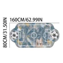 1pc Grey Tone Soccer Field Shaped Decorative Rug, Bedroom Decor, Floor Mat, Carpet, Home Decor, Living Room Rug, Living Room Small Rug, Bedroom Carpet, Living Room Home Decor, Outdoor Rug, Washable Carpet - Multicolor 9 - View 12