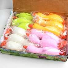 1pc Glitter Crystal Series S-Quishy Toy, Goose/Duck, Penguin And Various Cute Animal Shapes, Super Soft Sticky Touch Slow Rebound Squeeze Toy, Crunchy Squishy - Multicolor - View 2