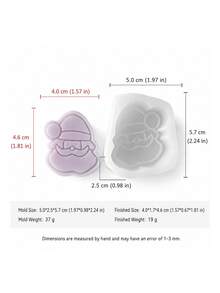 12 Cute Christmas Silicone Molds - DIY Handicrafts, Suitable For Soap, Candles And Resin - Holiday Home Decor Casting Tools - Christmas Molds - View 16