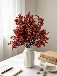 10/5/1pc Yellow Orange Babys Breath Artificial Gypsophila Flowers,19.68inch Fake Flowers For Fall Wedding Party Decorations ,Home Decor,Restaurant Table Centerpiece ,DIY Flower Arrangement,Halloween Thanksgiving Harvest Festival Decoration - Qiuhong - View 3