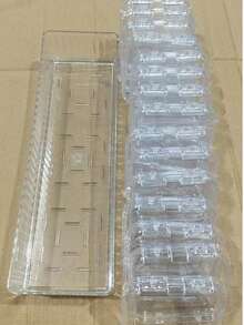 10 piezas/Caja de almacenamiento de cajones de cosméticos transparente, adecuada para tocador, equipada con 5 tamaños diferentes de cajas de almacenamiento de cajones de plástico transparente, estante de exhibición de cosméticos, contenedor de almacenamiento clasificado, adecuado para colocar en tocador, escritorio, baño, cocina y espacio de almacenamiento de oficina. Decoración interior, decoración del hogar, decoración del dormitorio - transparente - Ver 8