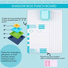 Tabla de perforación todo en uno de 20.7x 25.8cm con herramienta de marcado para hacer cajas de sombra y fundas DIY para manualidades de papel - Multicolor - Ver 7
