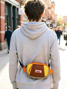 1pc Fashion Waist Bag, Color Block Chest Bag, One Shoulder Crossbody Bag For Teenagers, Storage Bag, Multi-Functional Chest Bag, Mini Coin Purse, Sports Crossbody Bag, Toy Bag, Multi-Purpose Storage Bag, Travel Bag - Multicolor - View 6