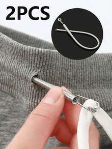 4pcs Spring-Loaded Flexible Drawstring Replacement Tool | 2-In-1 Elastic Band Threader, Suitable For Pants, Sweatshirts And Skirts | Home Essential Kit, Includes Belt Threader, No-Sew DIY Assistant | Christmas Gift For Women (Steel Spring, Bendable Guide Head), 4/2pcs Optional - Multicolor - View 13