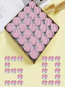 50-Pack Unscented Tea Light Candles | 4-Hour Burn Time, White, Smokeless & Dripless, Small Candles | Long-Lasting For Home, Weddings, Events, Emergencies | Bulk Pack Small Candles - Multi-colored Candles - View 11