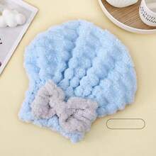 1 pieza/Toalla para el cabello súper absorbente, secado rápido del cabello húmedo, diadema, gorro, toalla de baño, toalla para cabello largo, adecuada para mujeres con cabello grueso. - Multicolor - View 5