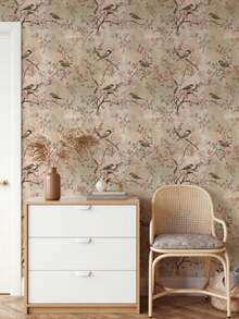 1 Roll Chinese Style Cherry Blossom Home Decor Self-Adhesive Wallpaper, Soft Elegant Floral Bird Plant Wall Decoration Wall Sticker, Waterproof Oil-Proof Easy To Clean Removable Art Wall Sticker, Suitable For Bedroom Decoration, Living Room Wall Decoration, Hotel, Cabinet Decoration, Kitchen, Furniture Renovation Room Decoration Transformation. Summer Decoration Refresh Your Home. Rama Decorative Sticker - 1PC - View 5