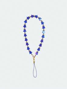 Pulseira Patriótica com Contas, Cordão de Telefone e Pingente de Bolsa com Contas Acrílicas em Estrela Vermelha, Branca e Azul, Pingente de Coração com Bandeira Americana, Dia da Independência - 2864 - Visão 13