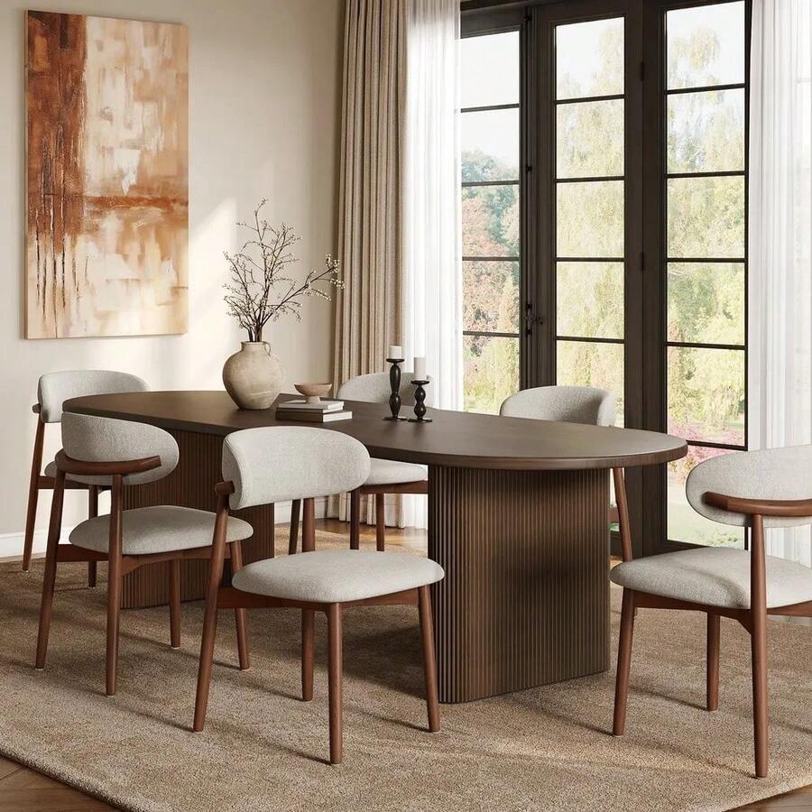 Dining Chairs - Walnut + Wood - View 1