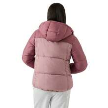 Reebok Womens/Ladies Sherpa Reversible Puffer Jacket - Dusty Rose - View 2