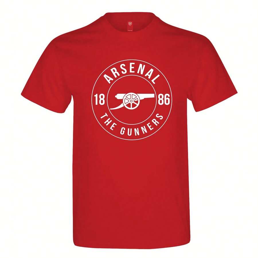Arsenal FC Unisex Adult Gunners T-Shirt - Red - View 1