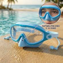 Kids Large Frame Mask-Style Swimming Goggles, Panoramic HD Lenses, 2 Sizes Available, Waterproof & Anti-Fog, Back To School, First Day Of School - Multicolor - View 13