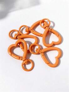 1/5/10pcs Colorful 360° Rotating Heart-Shaped Lobster Clasp Hooks, Suitable For Bags, Dog Leashes, DIY Jewelry Making Accessories, Wallets, Keychains, Clips, Pet Supplies, Outdoor Keychain Decor, Carabiners, Keychain Craft Materials - Multicolor - View 6