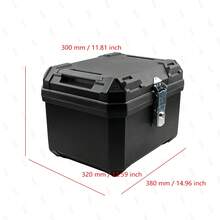 44L Waterproof Motorcycle Tail Box With Security Lock, Suitable For Helmet And Luggage Storage, Also Applicable As Helmet Box - Tail Box - View 2