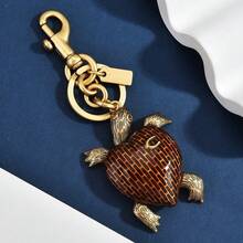 Retro Animal Turtle Keyring, Enamel Shell Tortoise Keychain For Car Keys & Backpack - Silver - View 8