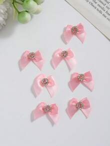 50pcs 2.5cm Mini Satin Ribbon Bows With Rhinestones, Multicolor Small Decorative Bows For DIY Hair Accessories, Doll Dressing, Gift Wrapping - View 28