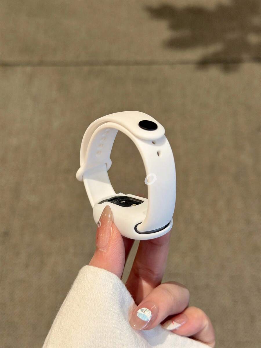 1 Strap + 1 Silicone Protective Case Combo, High Aesthetic Watch Band, Elegant & Exquisite, Comfortable & Breathable Silicone Strap Design, Suitable For Xiaomi 10/9/8 Sizes, Quick Detachable Buckle Design, Supports NFC Version Sharing, High Cost-Performance, Couple Watch Band Accessories - Multicolor - View 1
