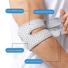 1PC Adjustable Compression Elbow Brace, Elbow Pad, Double Extend Straps, Breathable Mesh Fabric, And Circular Gaskets For Stable Arm Stabilization. Elbow Support For Tennis, Baseball, Badminton, Gymnastics, Golf - Multicolor - View 5