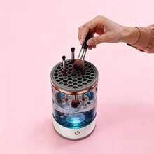 Quick-Dry Electric Makeup Brush Cleaner, Spin-Cleans & Dries Brushes In Minutes, No More Waiting For Brushes To Dry, USB-Powered For Home/Travel, Gentle On All Bristle Types, Compact Size Fits Any Bag, Daily Beauty Essential - White - View 1