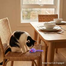1-10pcs Plush Mouse Cat Toys, Super Soft Short Plush With Colorful Feather Tail, 4 Colors Interactive Kitten Play Toys - Random Style - View 4