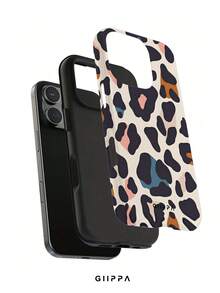GIIPPA 1pc Cream Yellow Base With Black Leopard Print Design, Phone 17 Pro Max Phone Case, Compatible With Phone 16 Pro Max, 15 Pro Max, 14 Pro Max, Korean Style High-End Fashionable And Fun Phone Case, Compatible With 11/12/13/14/15/16 Pro Max Plus, Elegant Design Suitable For Men And Women, Perfect Gift For Girlfriend On Christmas, Valentine's Day, Easter, Wedding Season And Birthday! - Multicolor - View 2
