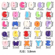 20/30pcs Colorful Acrylic A-Z English Letter Random Beads, Suitable For DIY Necklace And Bracelet Making, Phone Chain, Keychain, Bag Pendant Decoration - Multicolor - View 10