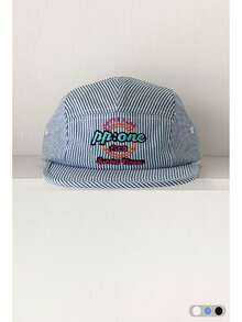 1pc Fresh Letter Patch Striped Flat Brim Peaked Cap, Spring Summer Streetwear Retro Hip Hop Baseball Hat, Big Head Friendly - Label Stripes - View 18