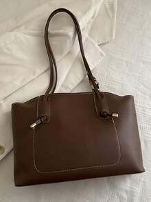 New Luxury High-End Pattern Versatile Women's Shoulder Bag Tote - Coffee - View 8