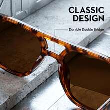 3/1pc Leopard Print Frame Eyeglasses, Fashionable Square Double Bridge Eyeglasses, Unisex Eyeglasses Suitable For Driving And Street Outfits - View 3