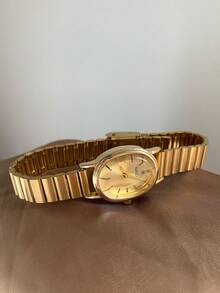 This Square Bamboo-Patterned Quartz Watch In Gold/Silver Is Suitable For Daily Wear, And Also Makes A Perfect Gift For Birthdays And Christmas. - Gold - View 5