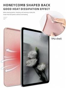 極簡筆記本粉色手繪筆槽保護殼，適用於 iPad Mini 6/Mini 7/9.7/10.2/10.5/Air 4/Air 5/10th/10.9/Pro 11"/Air 11(M2)/12.9/Pro 11 2024(M4)/Air 13(M3 2025)/Air 11-Inch(M3) 2025/(A16) 11 Inch 11th Generation 2025，9.7 和 10.2 為左側筆槽，其餘機型為右側筆槽，三折平板保護殼，TPU 軟邊全包防摔耐磨，蜂巢散熱，磁吸休眠，內置筆槽，不含筆 - 粉色 - 查看 7
