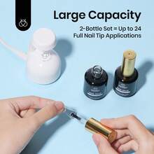Beetles 2Pcs 15ML Nail Glue Gel For Acrylic Nail Tips & Clear Press On Nails, TPO Free Super Strong U V Nail Glue For Nail Extensions, DIY Long Lasting Nail Gel Kit, Gift For Women - Nail Glue - View 6