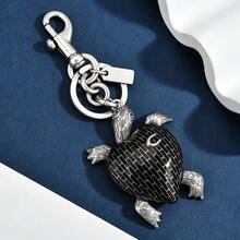 Retro Animal Turtle Keyring, Enamel Shell Tortoise Keychain For Car Keys & Backpack - Silver - View 9