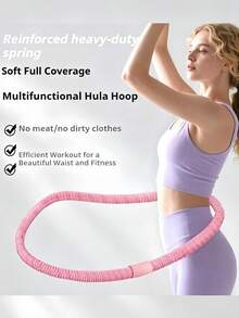 Silent Fitness Hoop Full Coverage Non-Binding Brand New Weighted Circle Fitness Method Abdominal Sweating Abdominal Muscle Enhancement Weighted Ball For Adults Best Gift For Mother Wife And Daughter Weight Loss Exercise Workout Equipment For Home - Multicolor - View 7