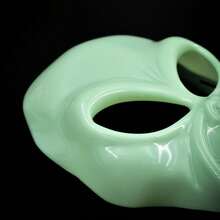 1pc Fashionable Creative Glow-In-The-Dark Mask Head Cover, Halloween Party Costume Scary Alien Mask Head Cover, Horror Mask Glow-In-The-Dark Ghost Face Party Cosplay Prop - Mask - View 4