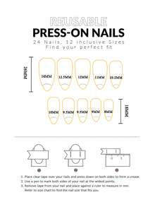 Halloween Nail 24pcs Medium Long Almond Nail, Black And White French Nail, Flame, Skull, Heart-Shaped Spider Web, Pumpkin Pattern Fake Nail, Gothic Style Press Nail Set, Suitable For Women's Daily, Holiday, Party, And Dance Occasions Nail Supplies. - Multicolor - View 5