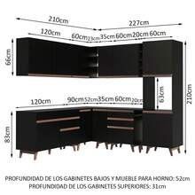 Madesa Reims 437cm Corner Complete Kitchen NN 01 - Black - View 3