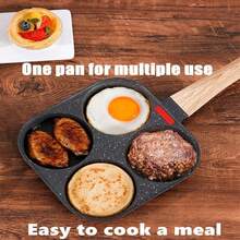 4-Piece Non-Stick Egg Pan And Granite Egg Pan Set, Multi-Functional Breakfast Pan, Suitable For Frying Eggs, Pancakes, Plett, Crepes, Compatible With Gas And Induction Stoves - View 4
