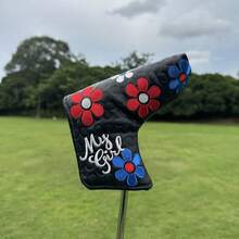 Golf Blade Putter Headcover, Hook And Loop Closure, Premium PU Leather, Soft Fleece Lining, Fits Most Standard Blade Putters, Easy On And Off - White - View 8