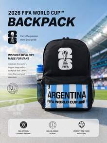 2026FIFA World Cup New Printed Backpack Lightweight Beautiful Multi-Functional Style Easy To Carry Casual Style Backpack With Soft Material - Blue - View 5