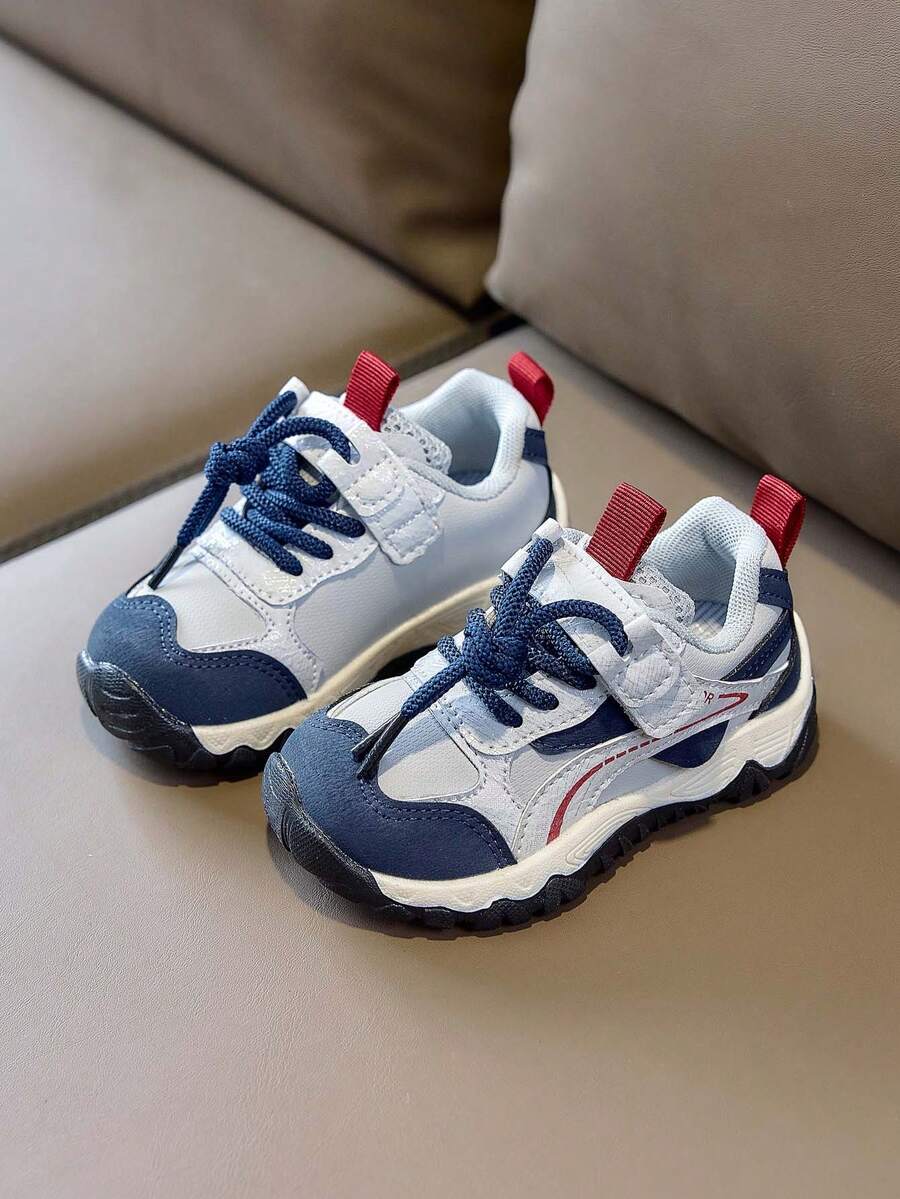 1 Pair Unisex Kids' Vintage Colorblock Outdoor Hiking Shoes, Spring ...