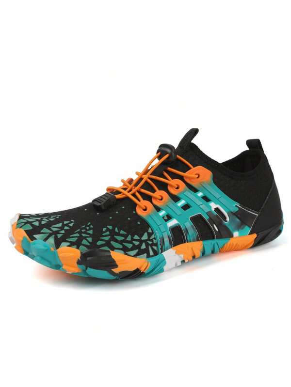 Unisex Breathable Water Shoes, Non-Slip Five-Finger Water Sports Shoes Suitable For Indoor Fitness, Weightlifting, Yoga And Outdoor Sports, Beach, Swimming, Surfing And Hiking - Durable Rubber Sole, Lace-Up Closure, All-Season, Beach Shoes