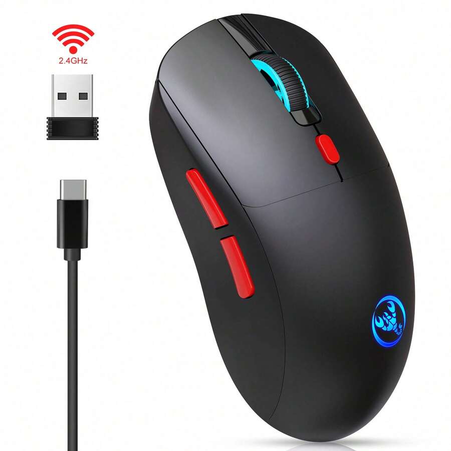 HXSJ T20 Wireless 2.4G Mouse With Built-In Rechargeable Battery For Computer Gaming - View 1