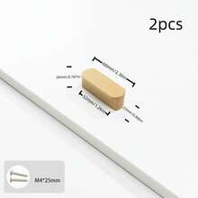 2 buah Tarikan Kabinet Kayu Solid Bentuk Batang Panjang dengan Desain Tepi Bulat, Gagang Laci untuk Dapur, Kamar Tidur, Kamar Anak, Aksesoris Perangkat Keras Furnitur - pohon beech - View 12