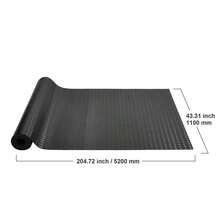 PVC Floor Protector 17 X 3.6 Ft For Garage Workshop Warehouse, 2 Rolls Heavy Duty Vinyl 2.5mm Thickness Black Diamond Texture Flooring Under Car Storage Area Gym Basement Surface Cover-XY74142 - 1 - View 1